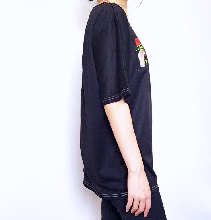 UNISEX ROSE TEE TOP