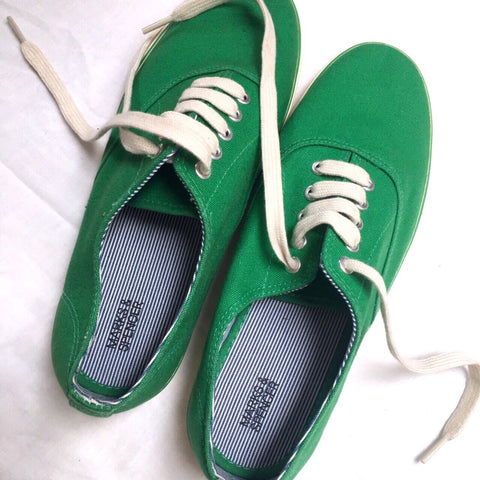 VINTAGE MEN UNISEX GREEN MARKS AND SPENCER SHOES SNEAKERS