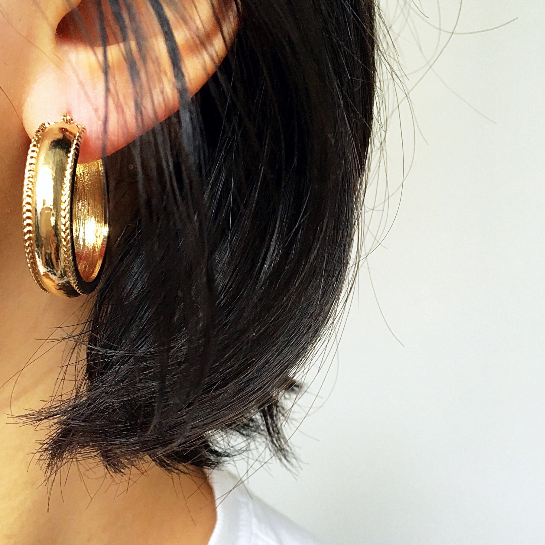 THICK CHUNKY HOOPS EARRINGS