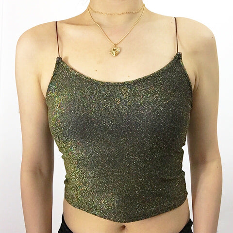 SPARKLE STRETCHY VEST TOP
