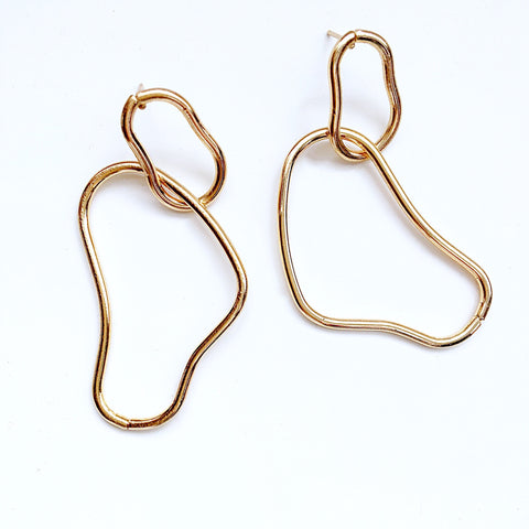 ABSTRACT HOOP EARRINGS