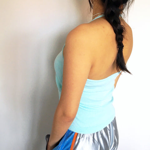 HALTER NECK STRAP VEST TOP