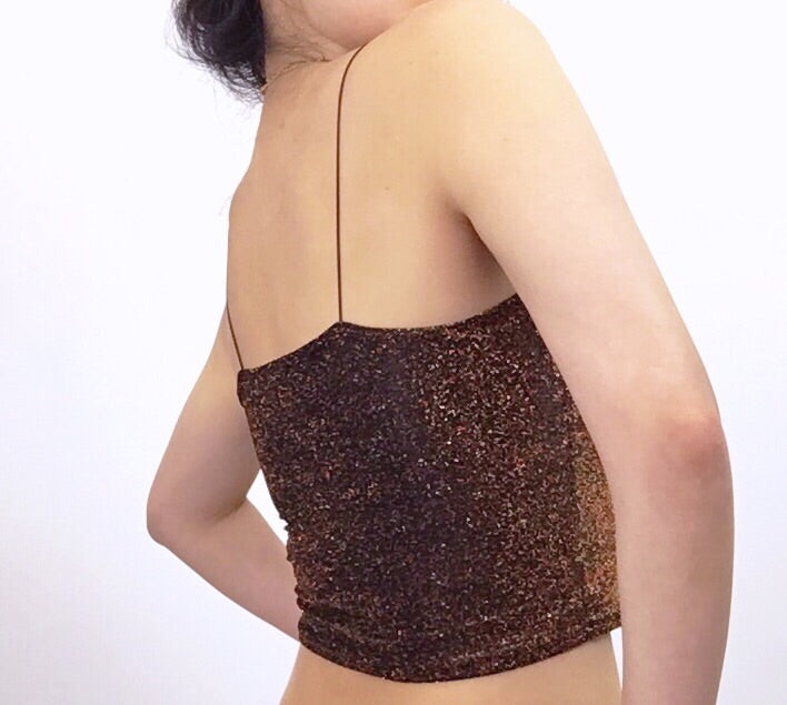 SPARKLE STRETCHY VEST TOP