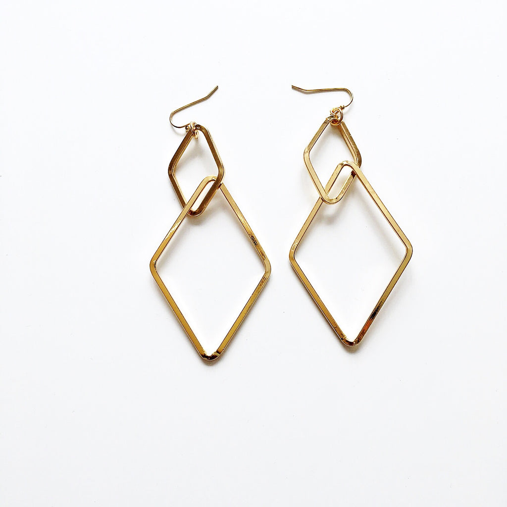 DOUBLE RHOMBUS EARRINGS