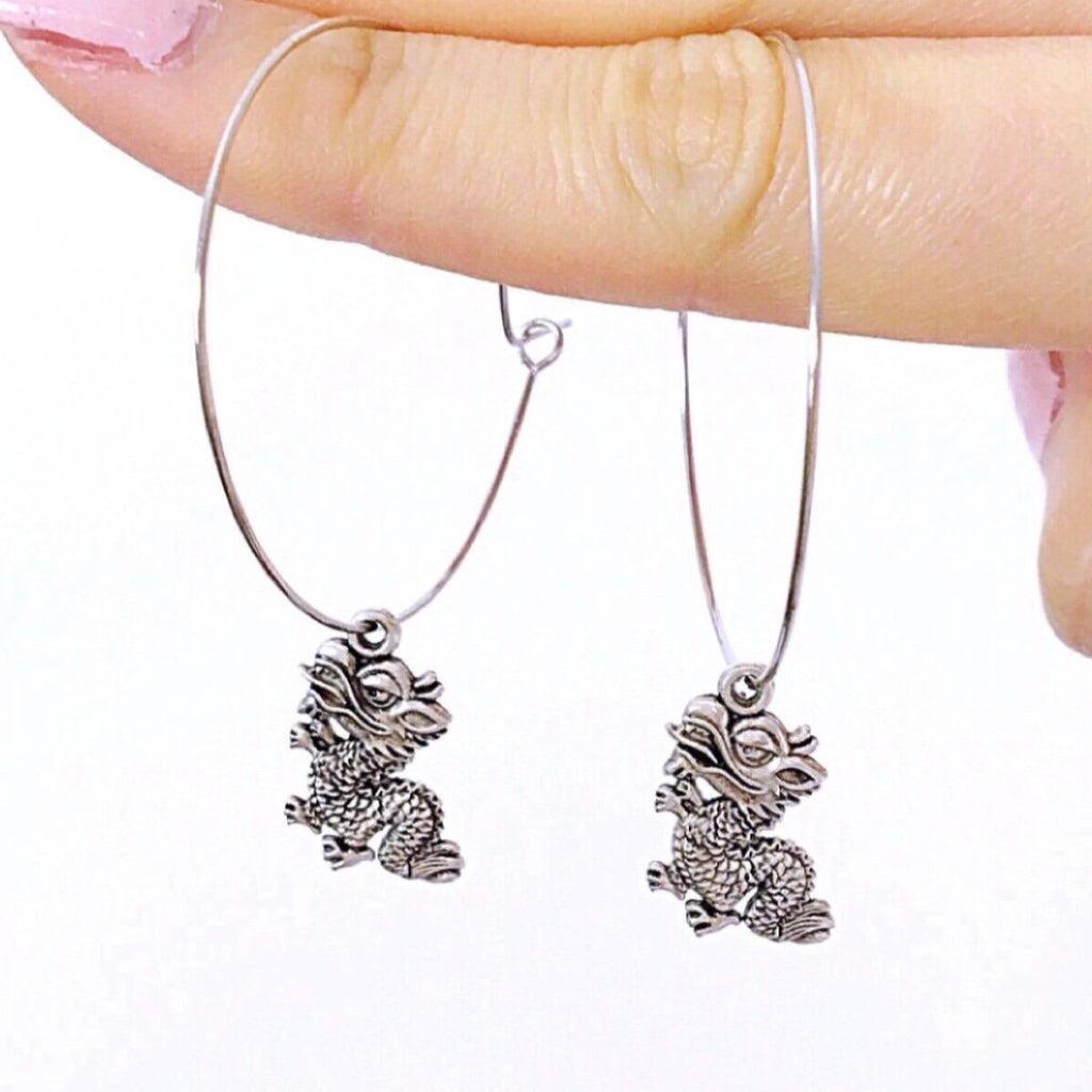DRAGON HOOP EARRINGS