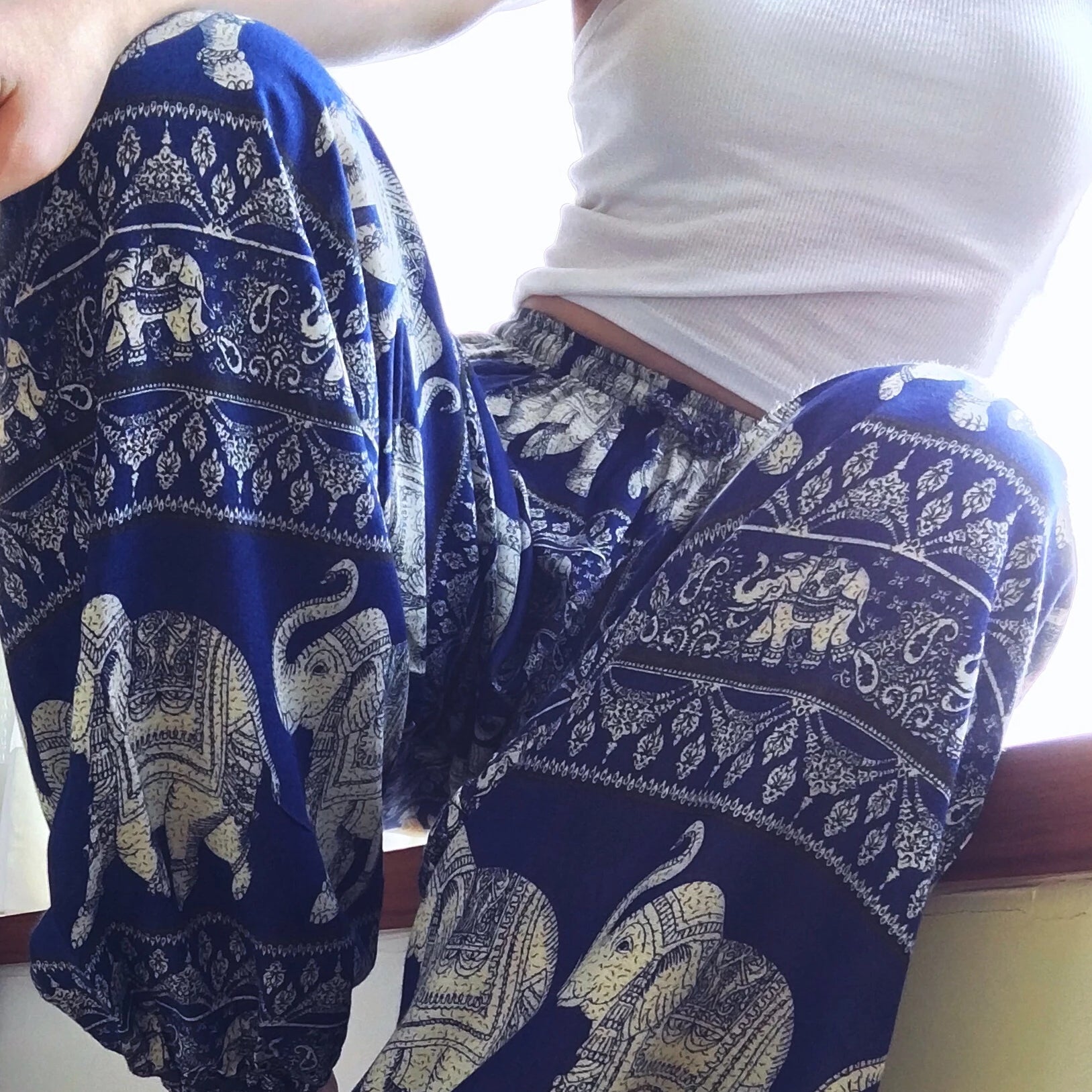 UNISEX TRIBAL ELEPHANT TROUSERS PANTS