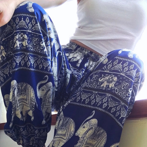 UNISEX TRIBAL ELEPHANT TROUSERS PANTS