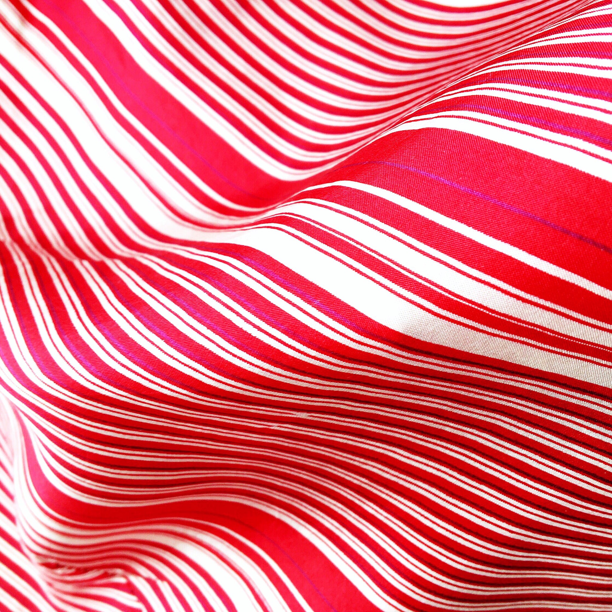 NICOLE FARHI PURE SILK RED STRIPES SPAGHETTI STRAPS V NECK LOW CUT CAMI VEST TOP