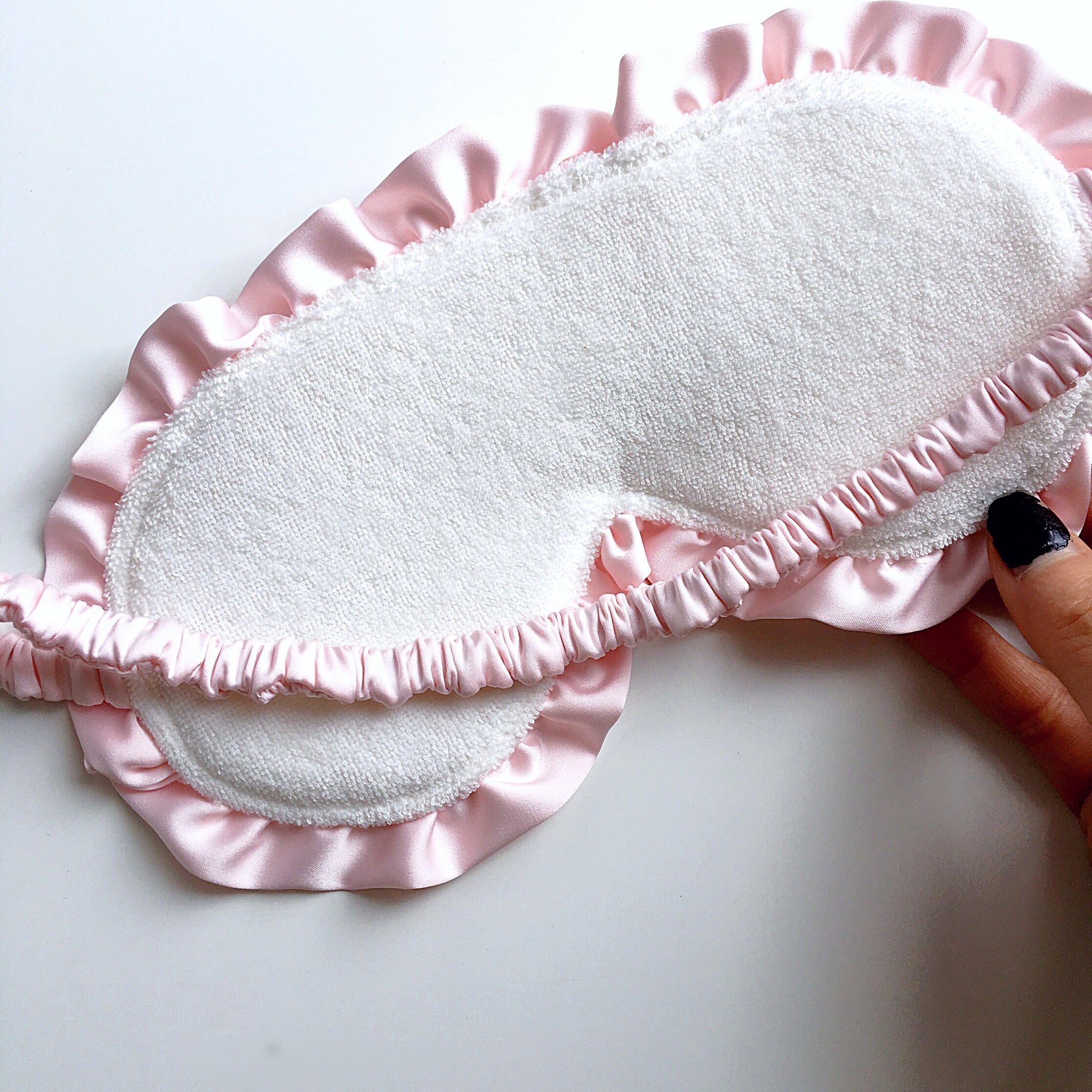 SWEET HONEY SILKY RUFFLE EDGES EYE MASK
