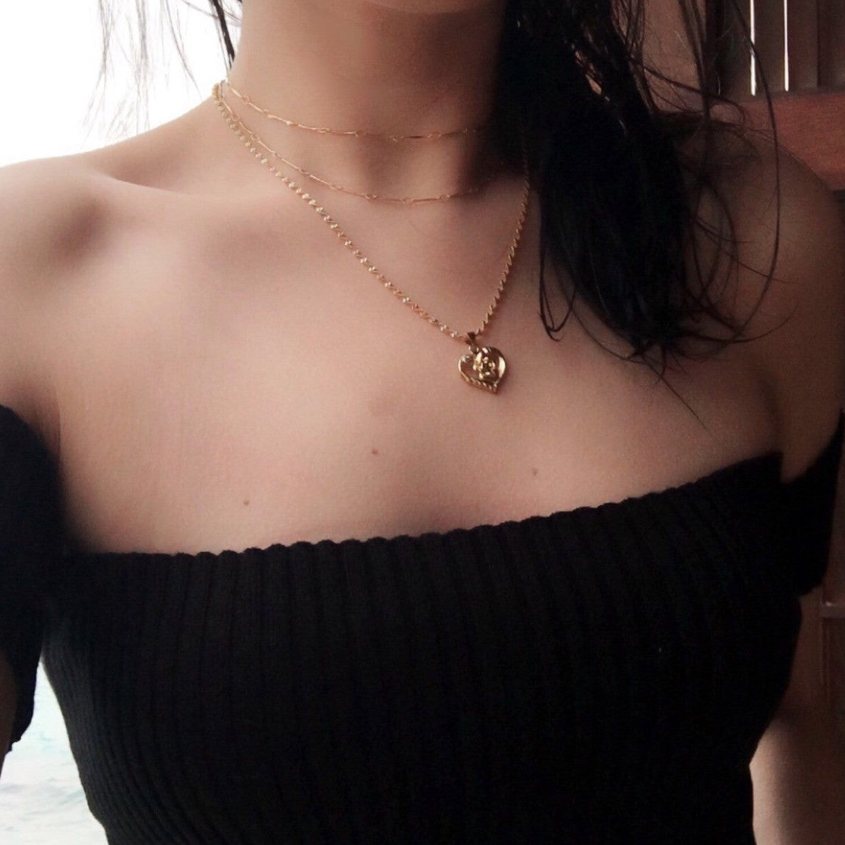 LOVE ROSE HEART NECKLACE