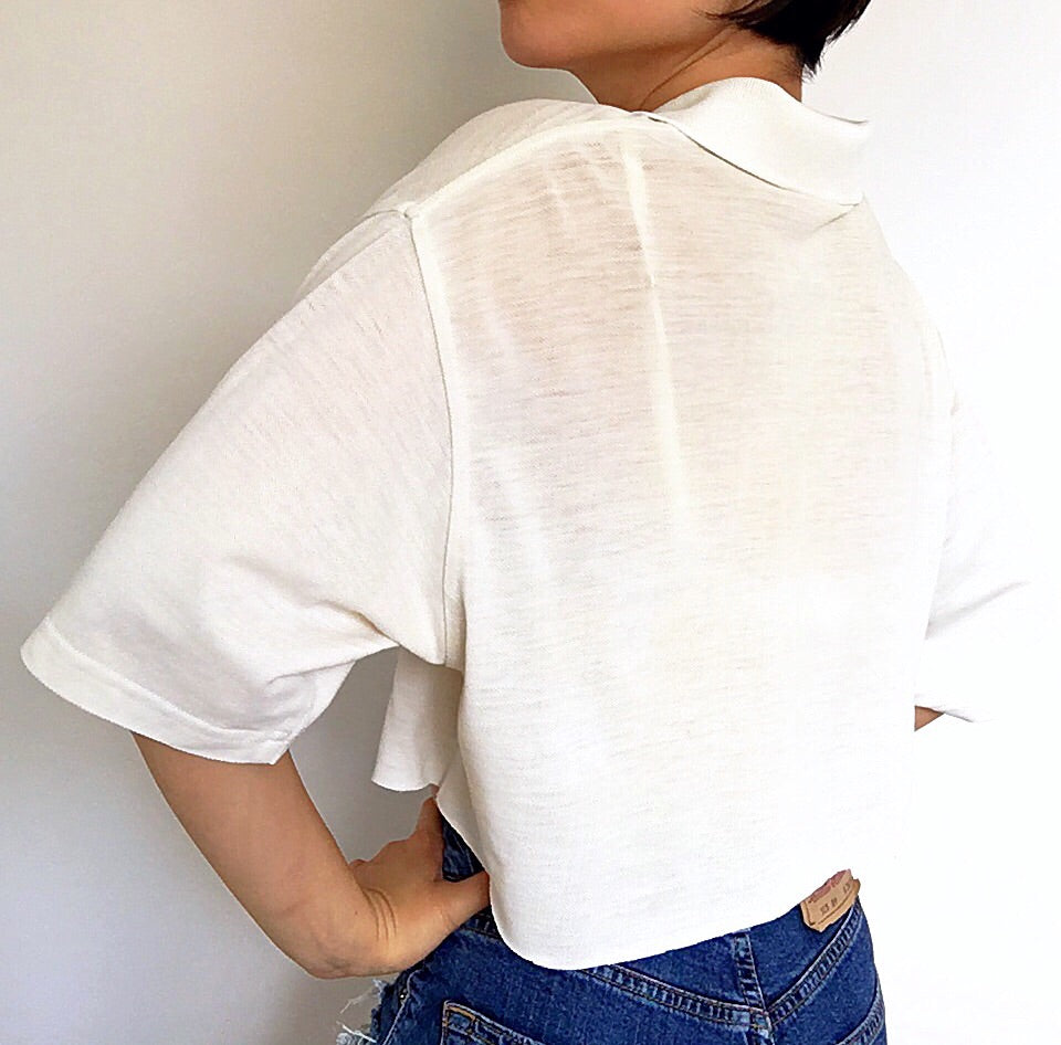 90s Y2k VINTAGE ARNOLD PALMEN WASHED CROP TEE TOP