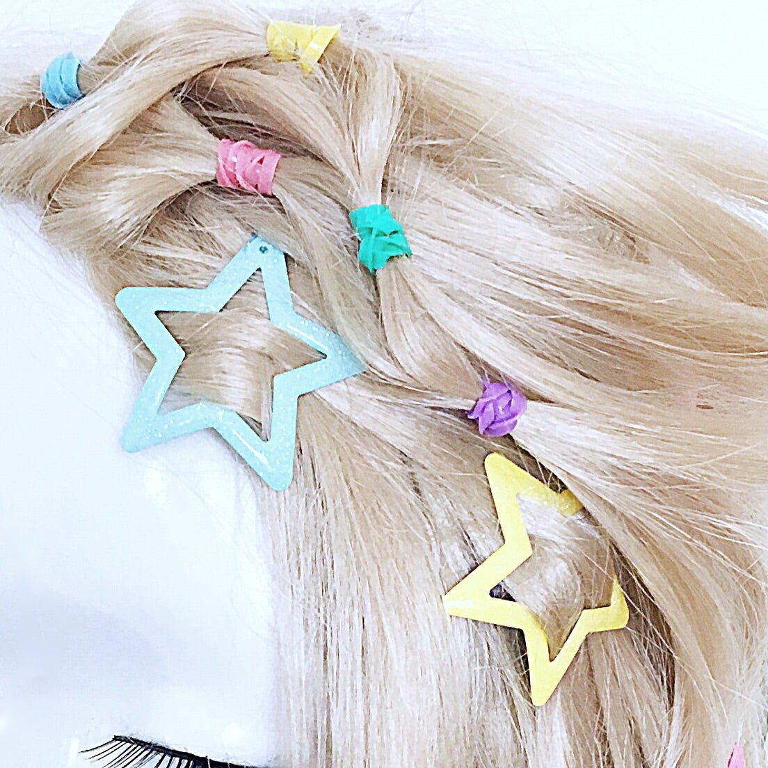 COLOURFUL PASTEL 90S Y2K SMALL TINY HAIRBANDS HAIR BANDS