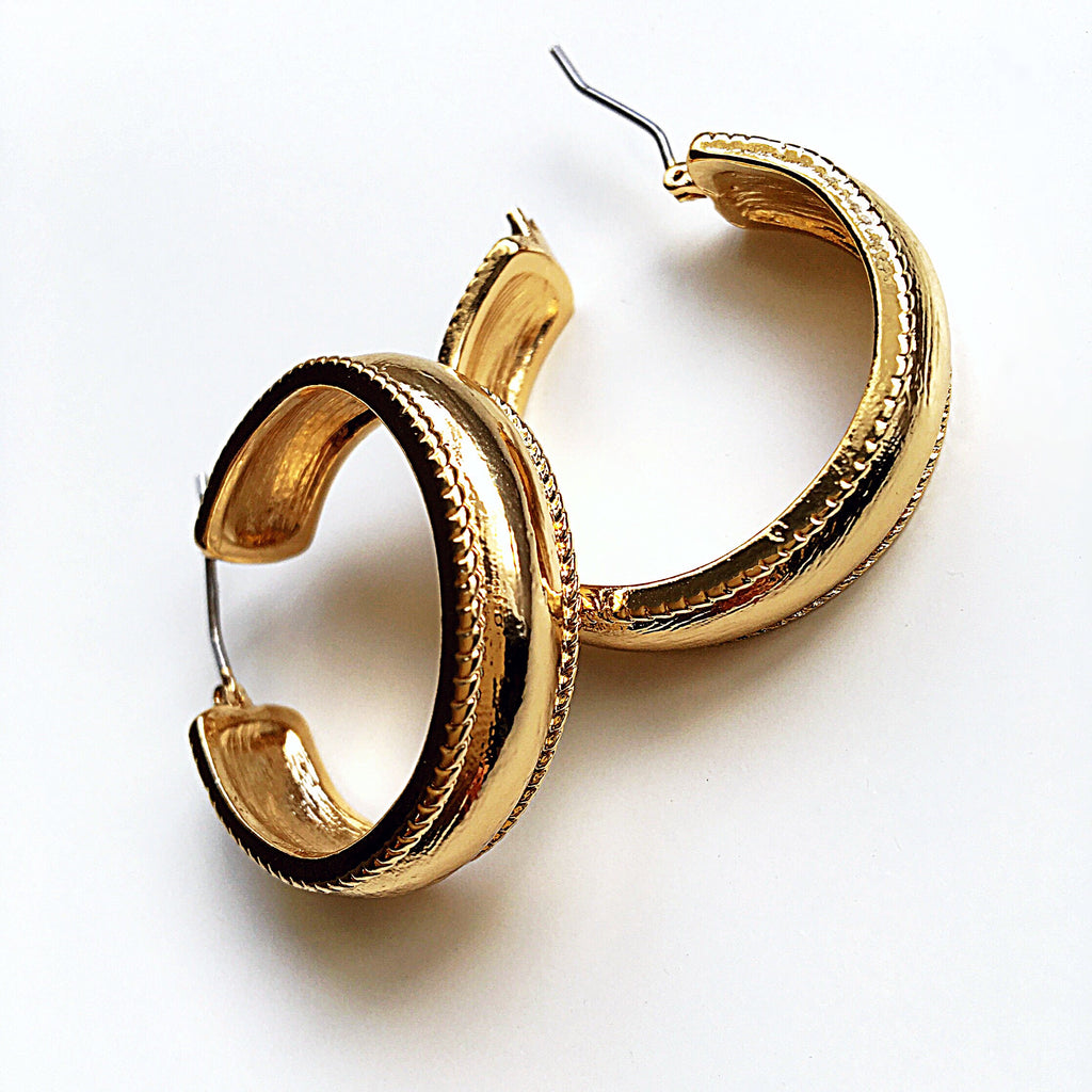 THICK CHUNKY HOOPS EARRINGS