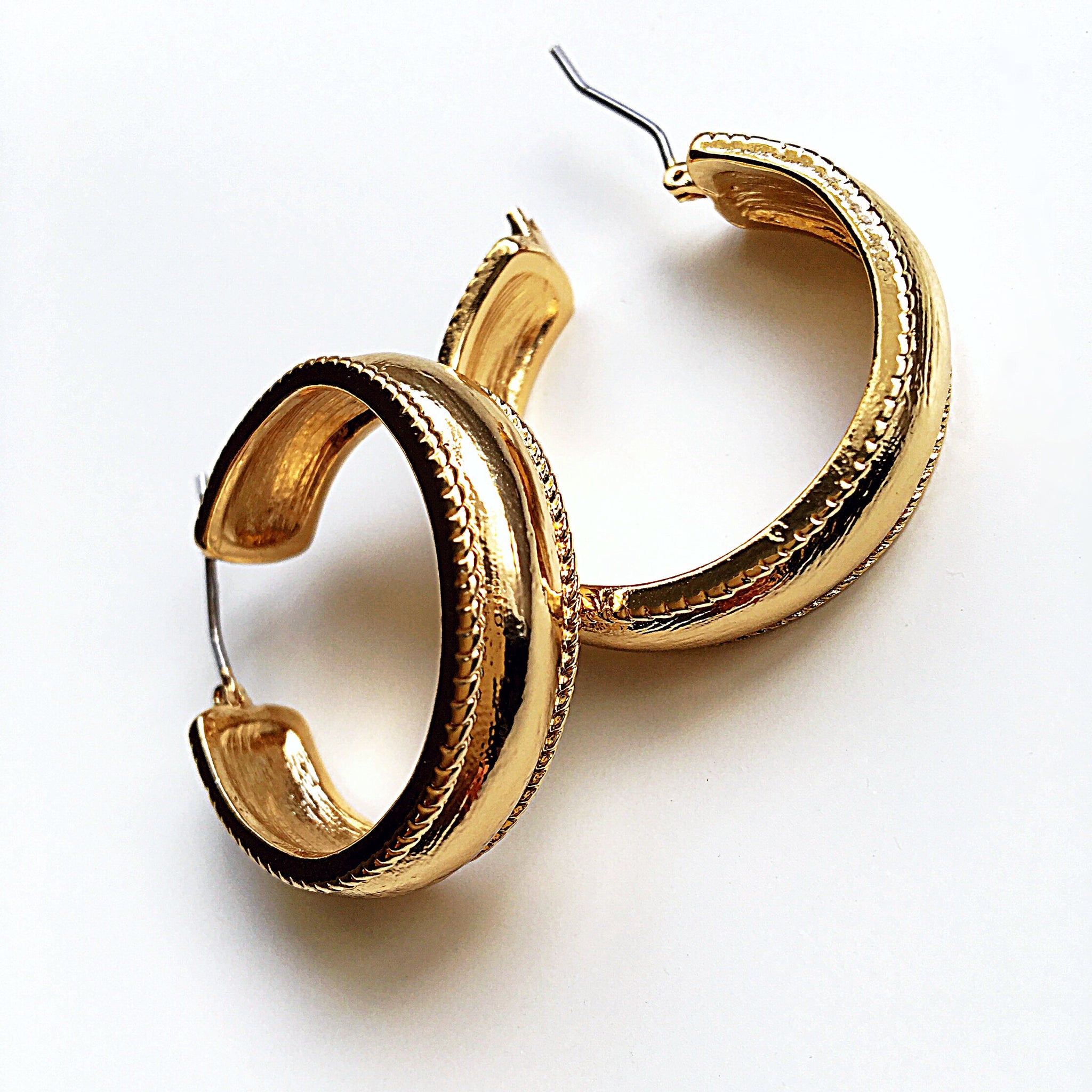THICK CHUNKY HOOPS EARRINGS