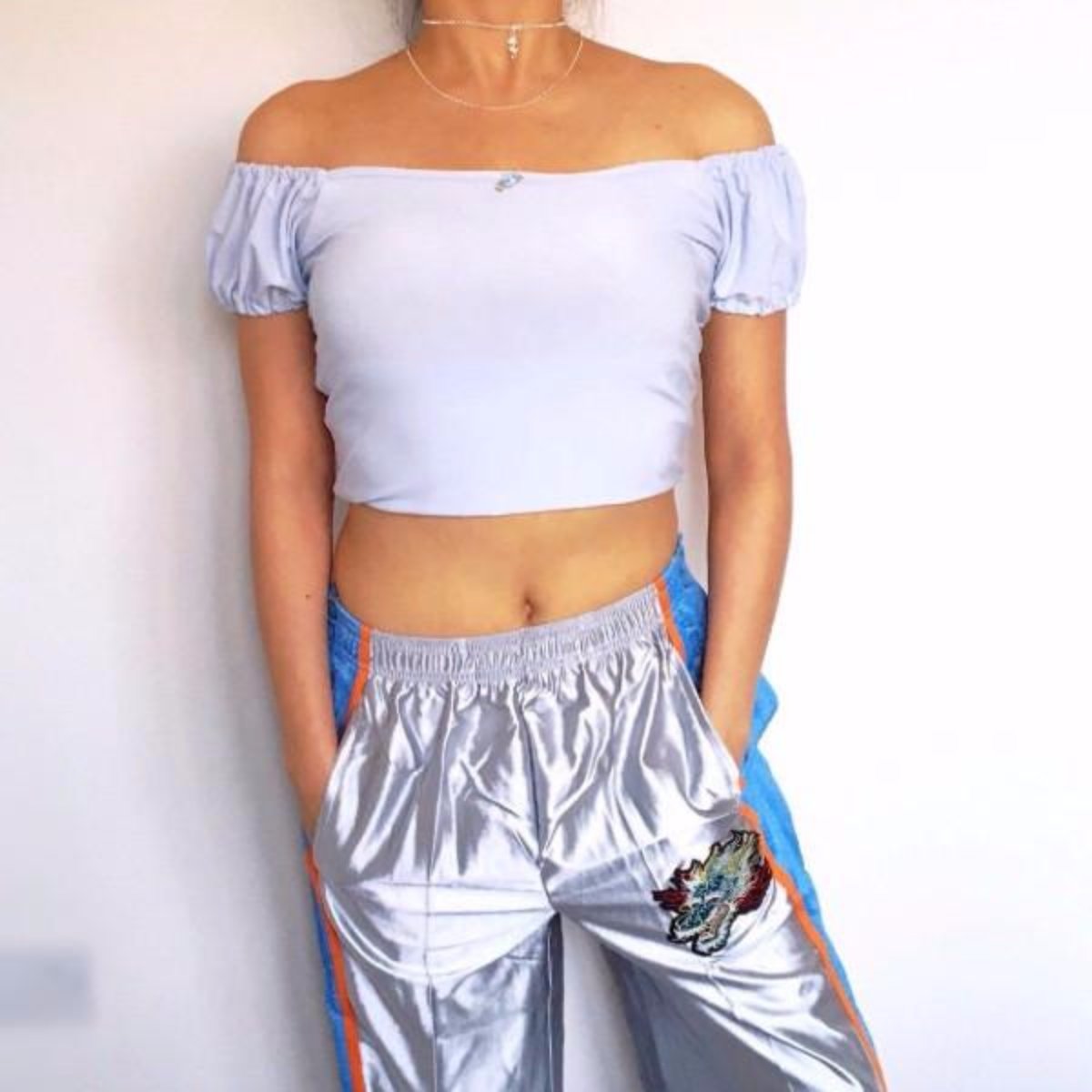 LITTLE ROSE BARDOT OFF SHOULDER TOP
