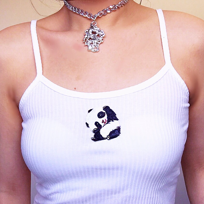 PANDA CROP CAMI VEST TOP