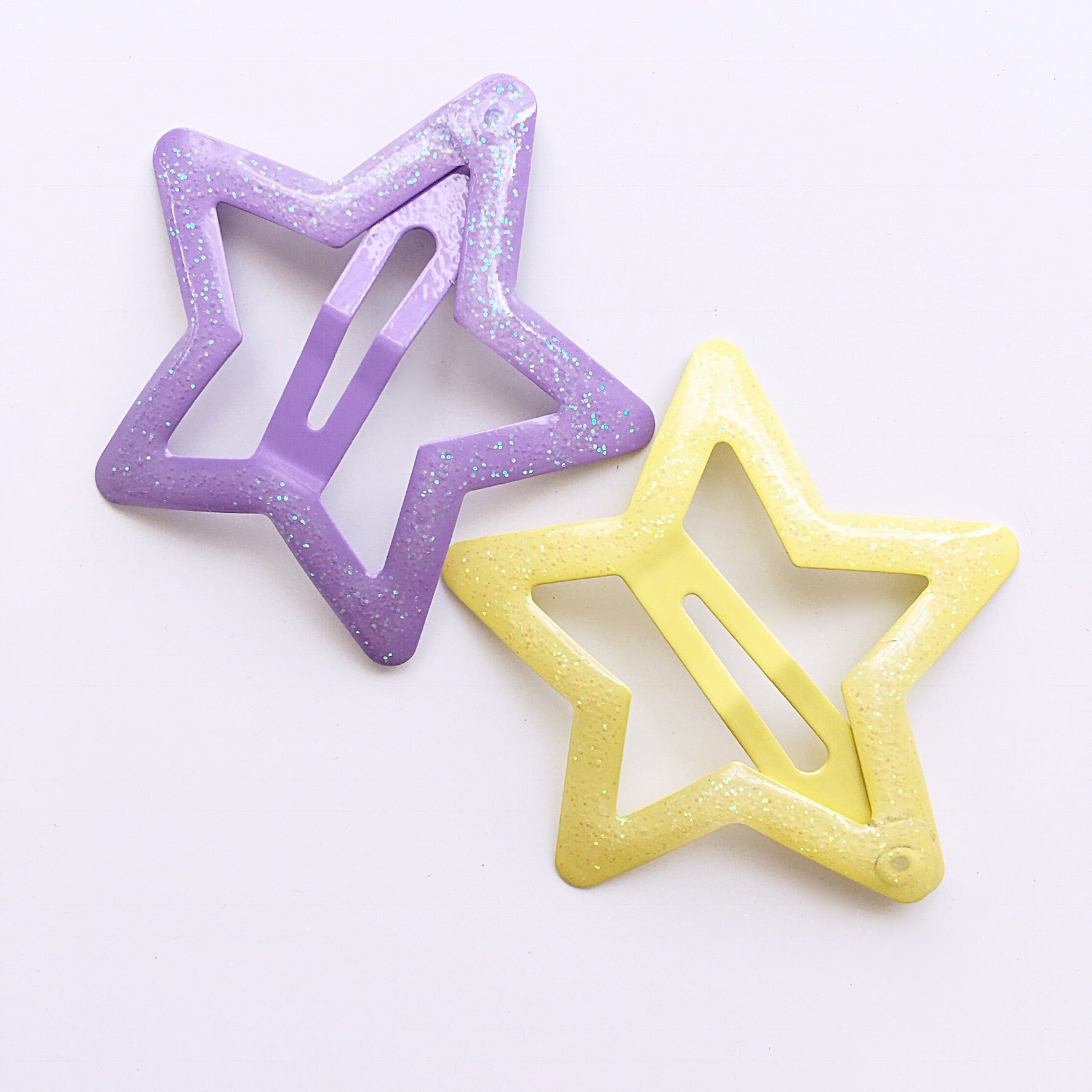 STAR PASTEL GLITTER  90S Y2K HAIR CLIPS