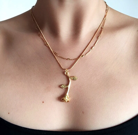 LONG BAR CHAIN NECKLACE