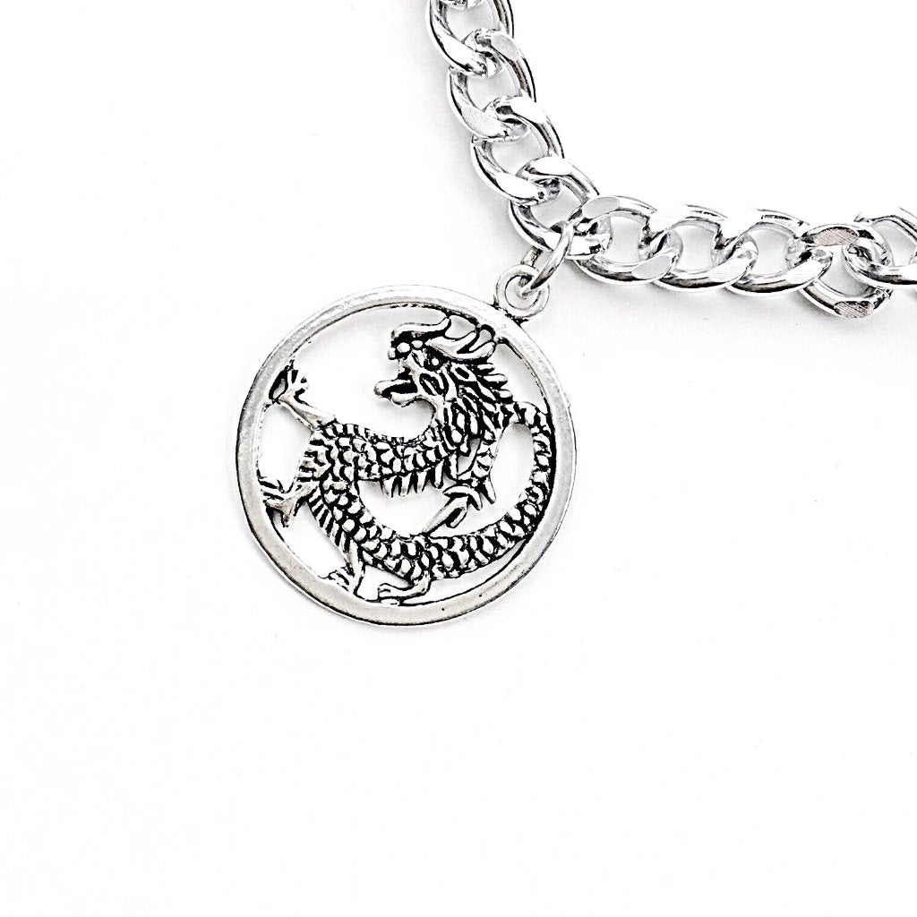 BOLD CHAIN DRAGON CIRCLE CHOKER