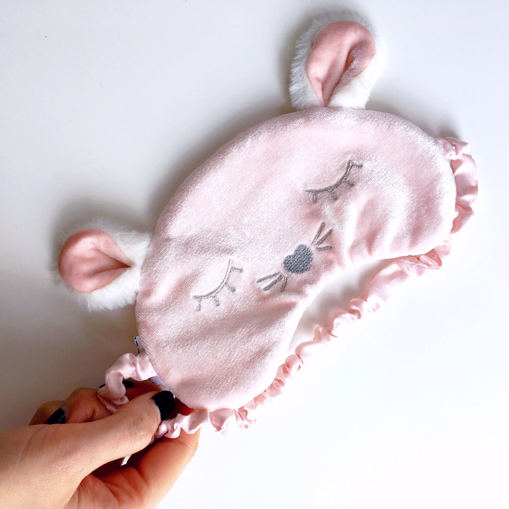 CUTE FLUFFY BEAR SILKY EYE MASK
