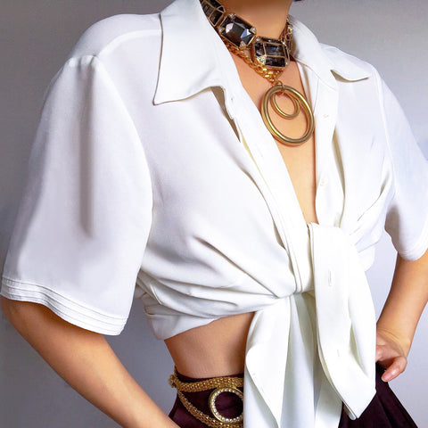 VINTAGE DIAMANTÉ RING CHAINS BELT CHAIN