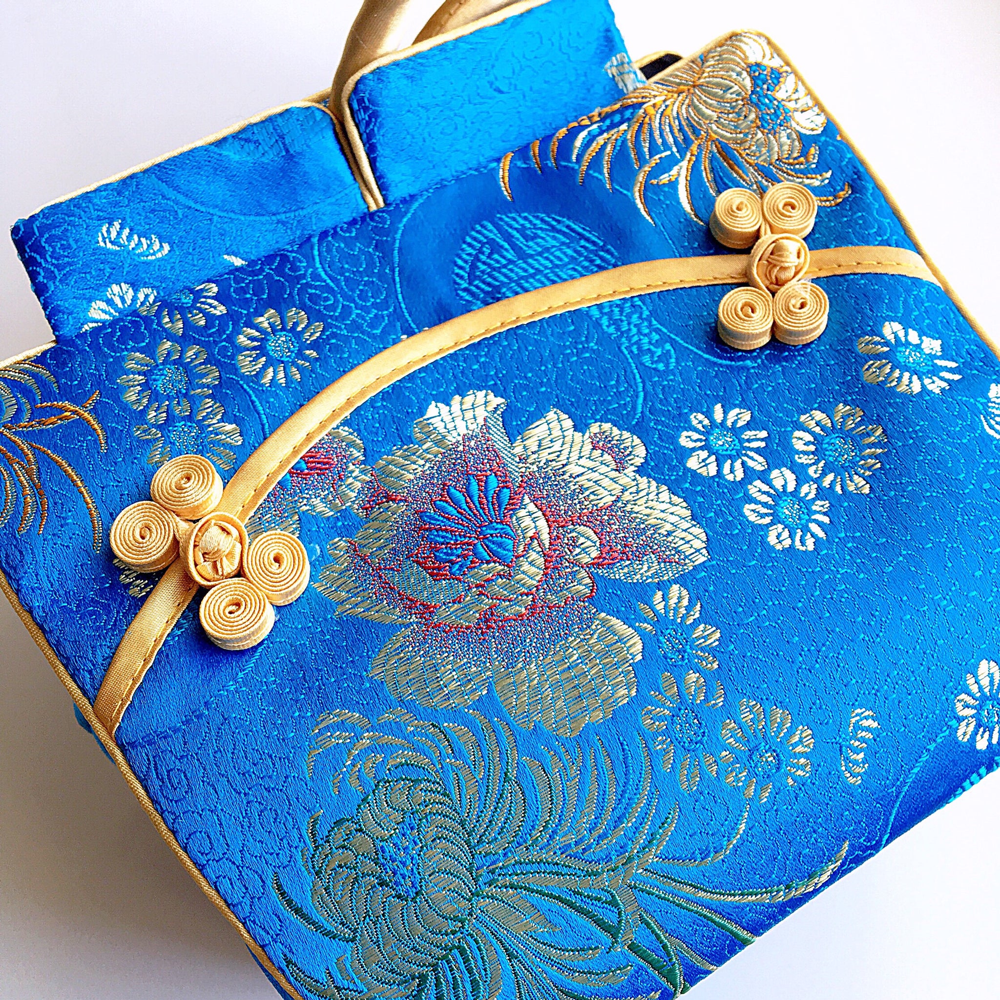 SILKY FLORAL HANDBAG BAG