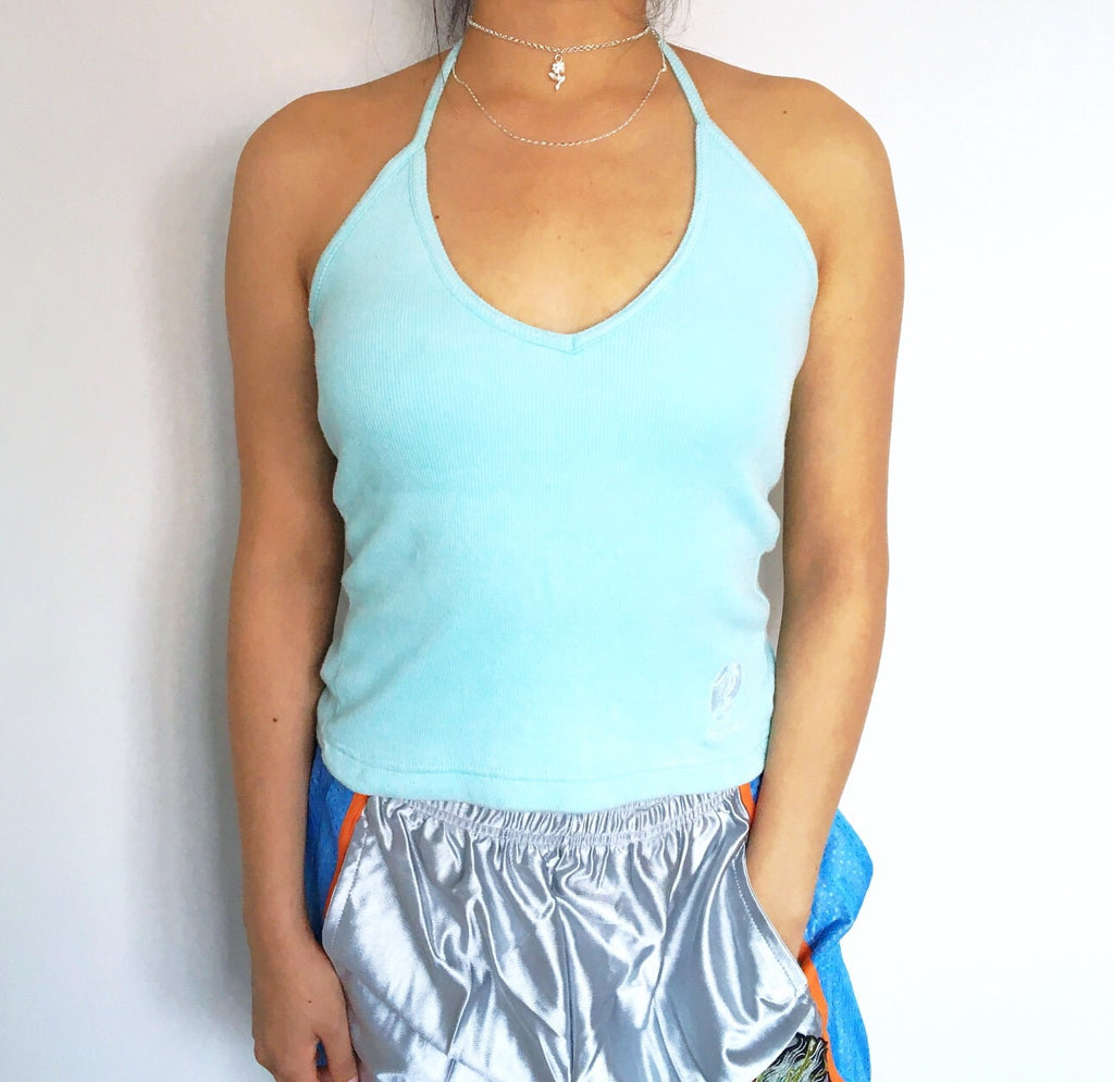 HALTER NECK STRAP VEST TOP