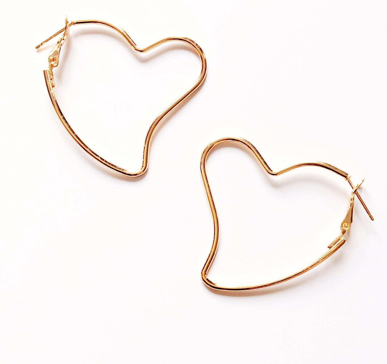 HEART HOOP EARRINGS