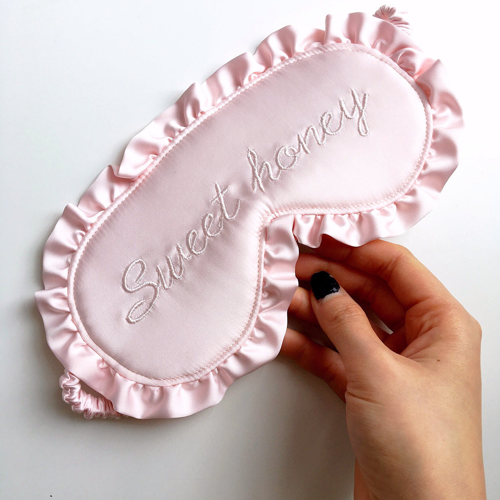 SWEET HONEY SILKY RUFFLE EDGES EYE MASK