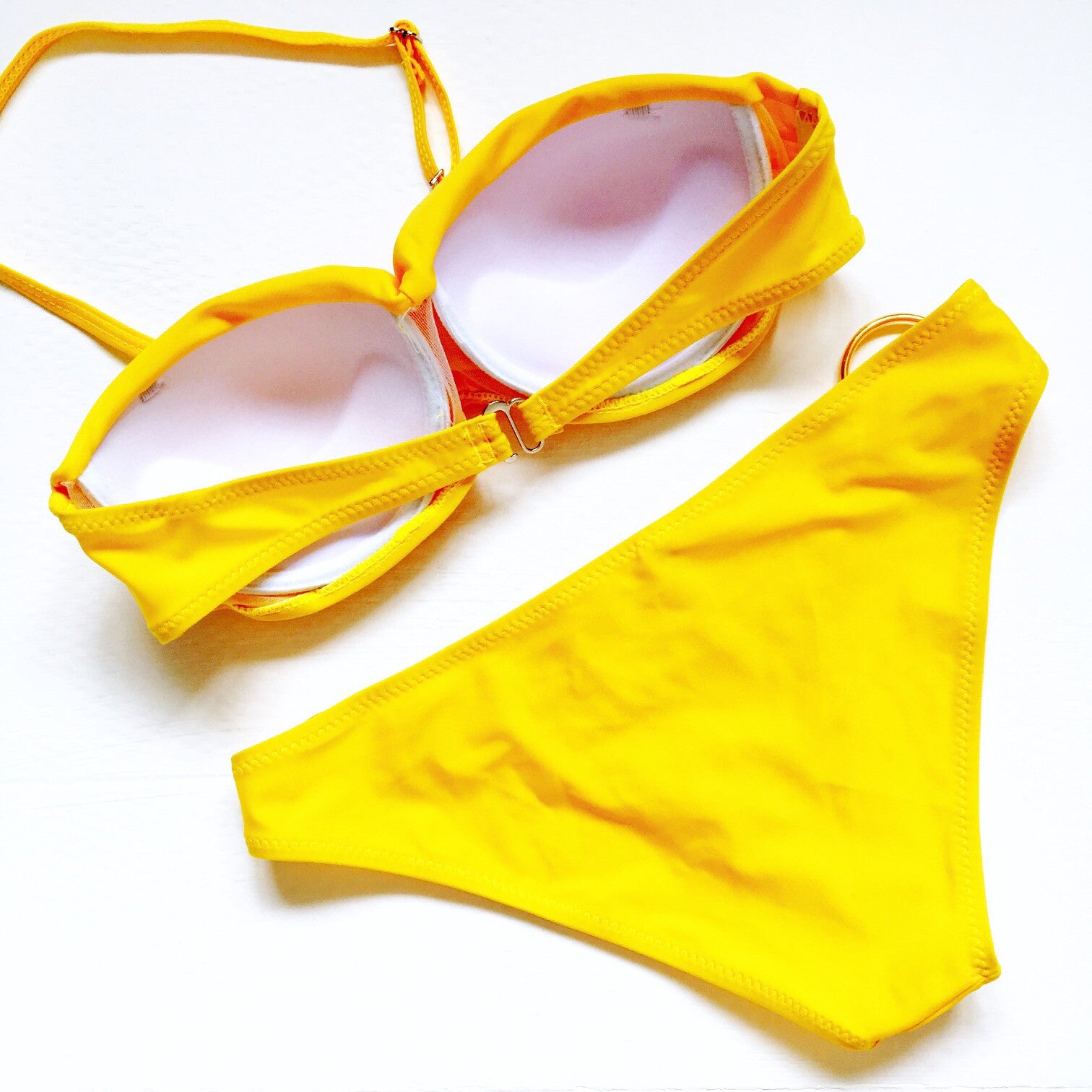 TWISTED FRONT BANDEAU BIKINI SET