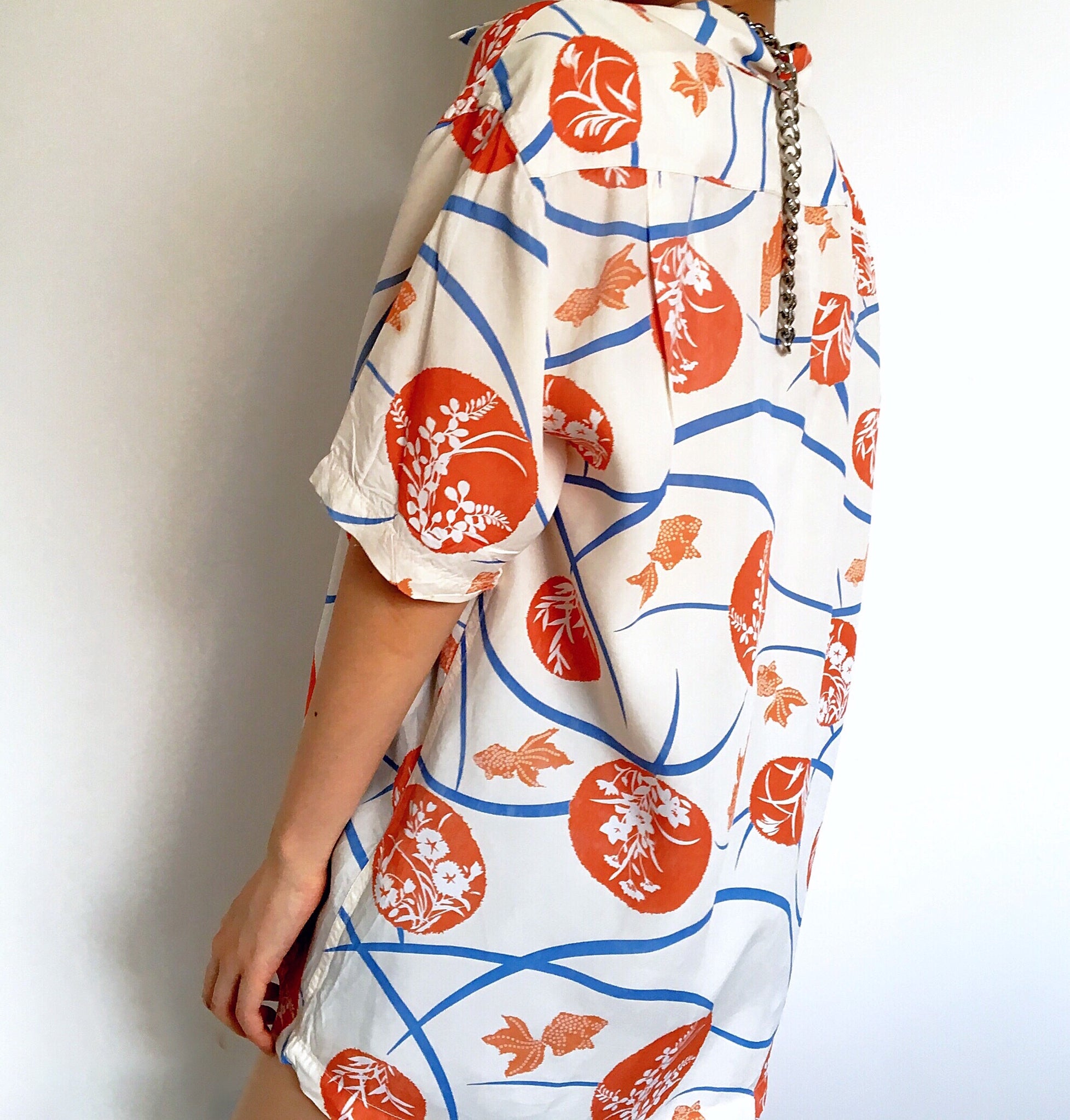 90S Y2K VINTAGE UNISEX JAPANESE  GOLD FISH  SHIRT TOP