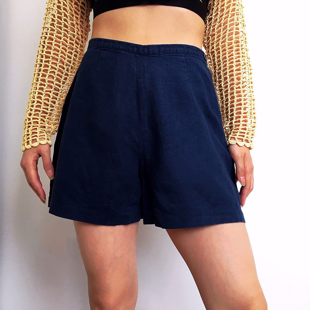 VINTAGE SIMPLE LINEN SHORT
