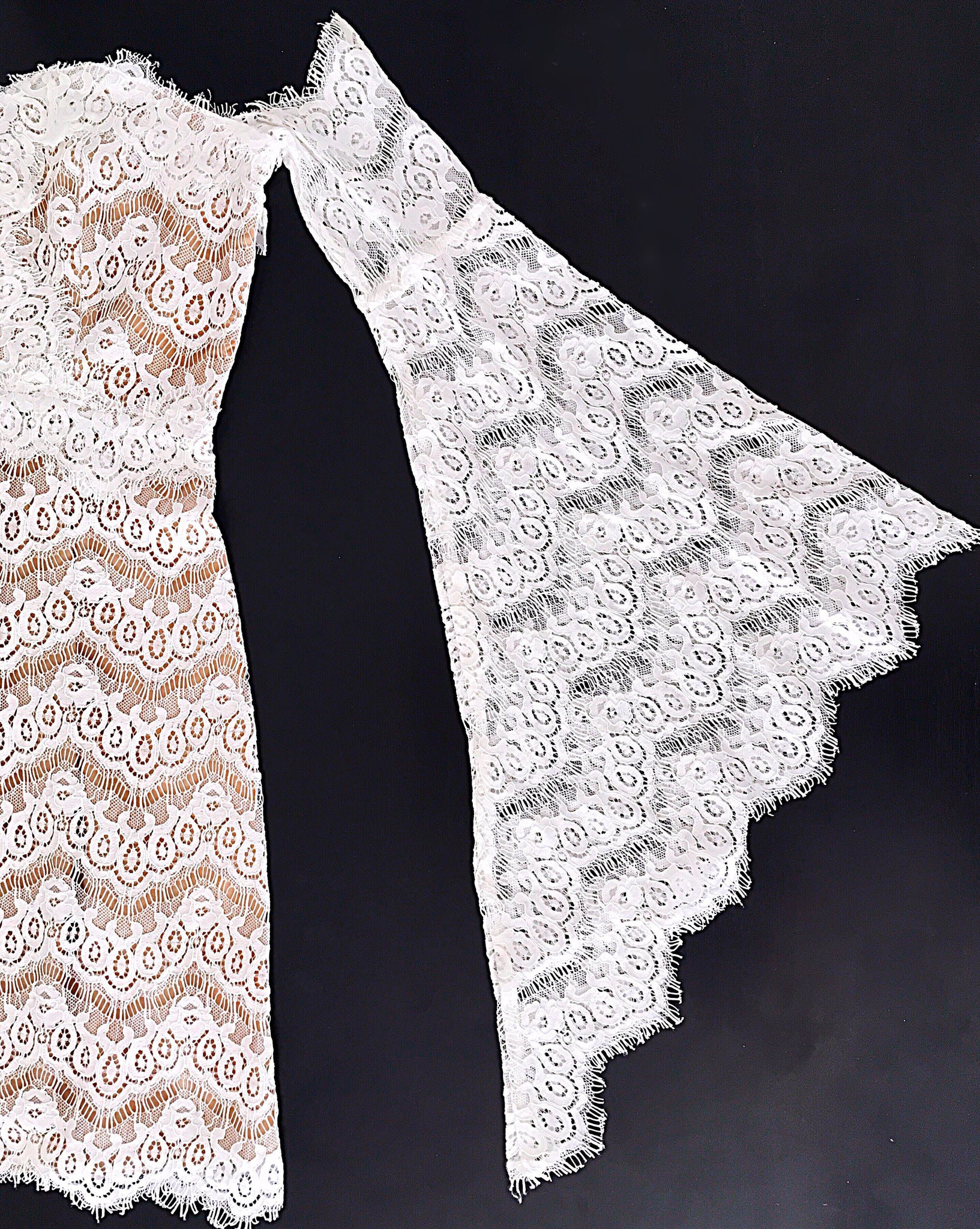 OFF SHOULDER ROMANTIC LACE BELL SLEEVES DRESS