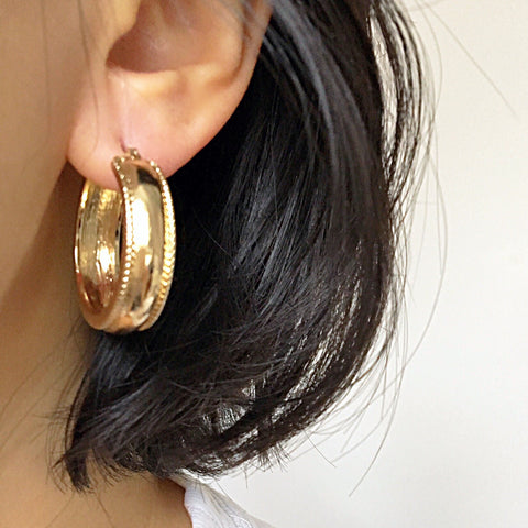 THICK CHUNKY HOOPS EARRINGS
