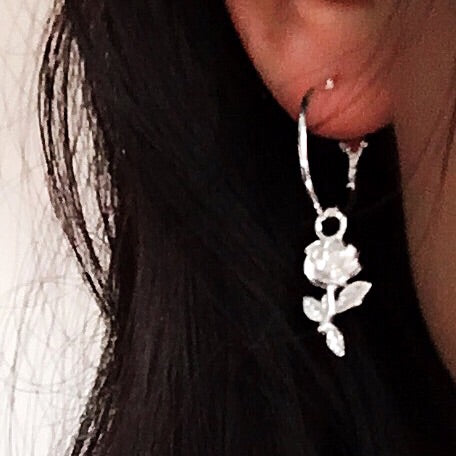 LITTLE ROSE HOOP EARRINGS