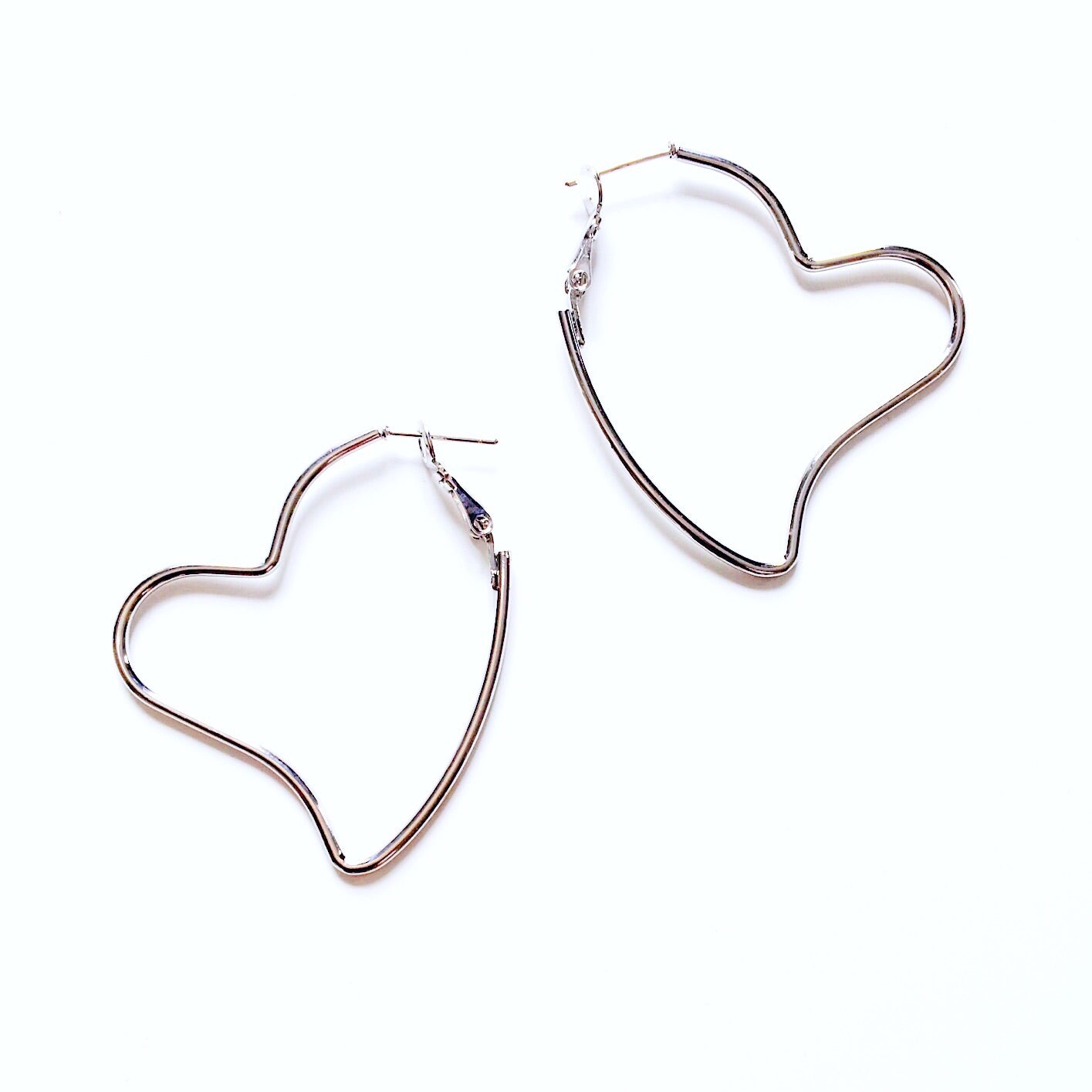 HEART HOOP EARRINGS