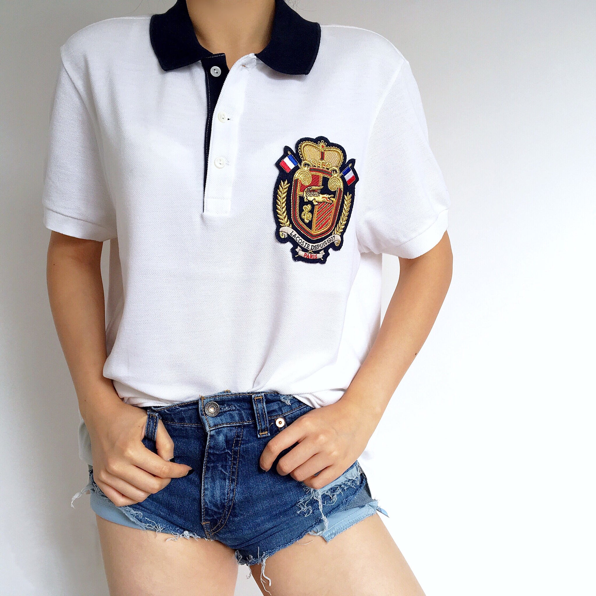 UNISEX MEN VINTAGE PARIS LACOSTE COTTON TEE