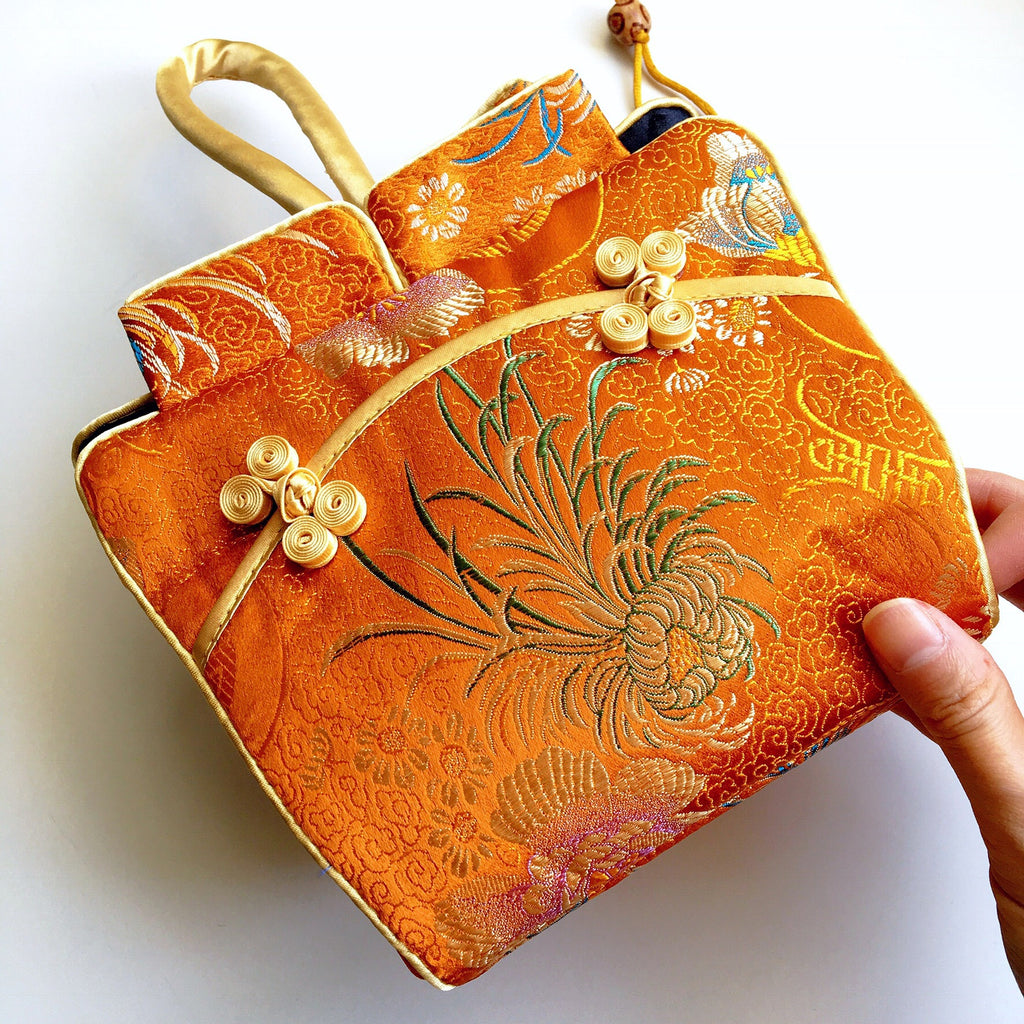 SILKY FLORAL HANDBAG BAG