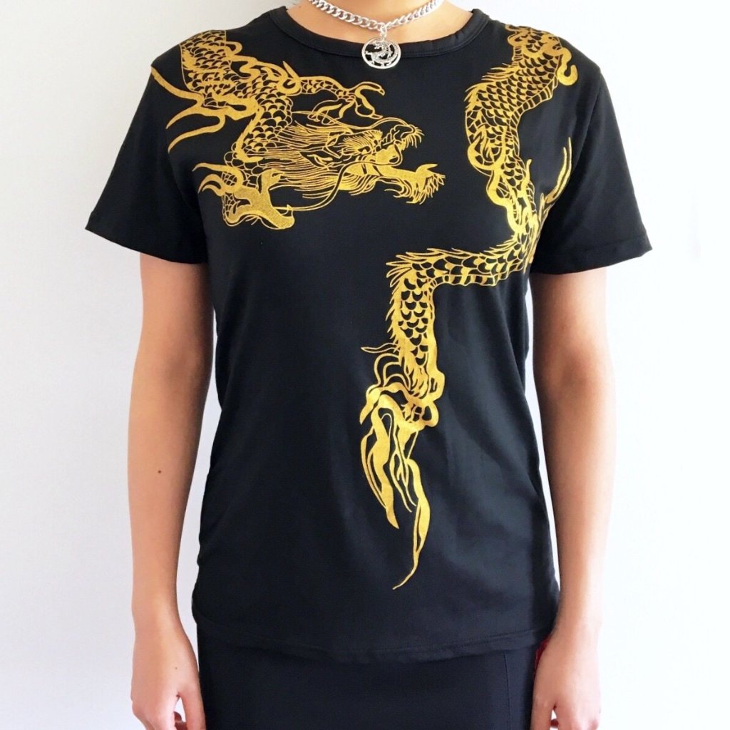 UNISEX GOLD DRAGON TEE TOP