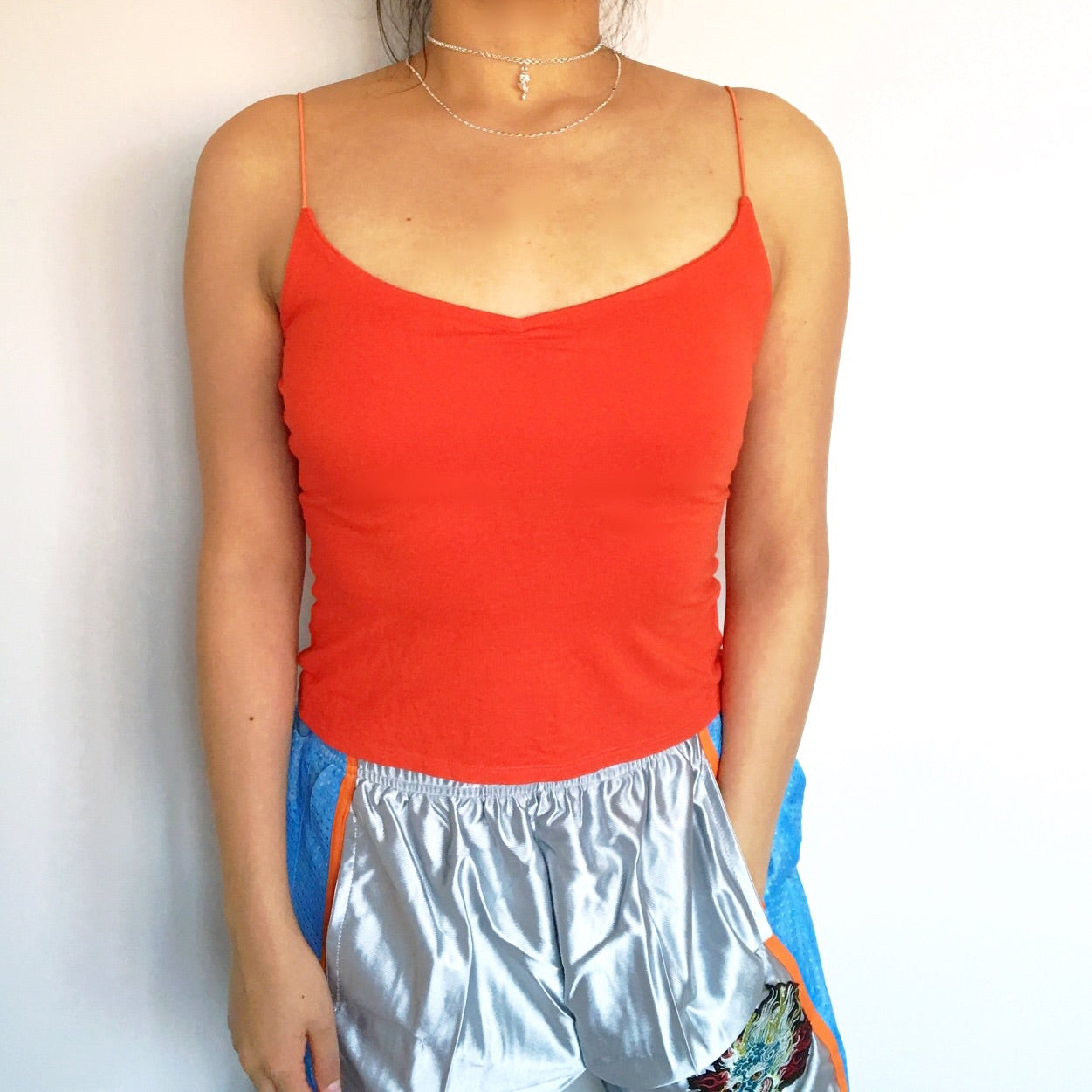 ORANGE STRAP CAMI VEST TOP