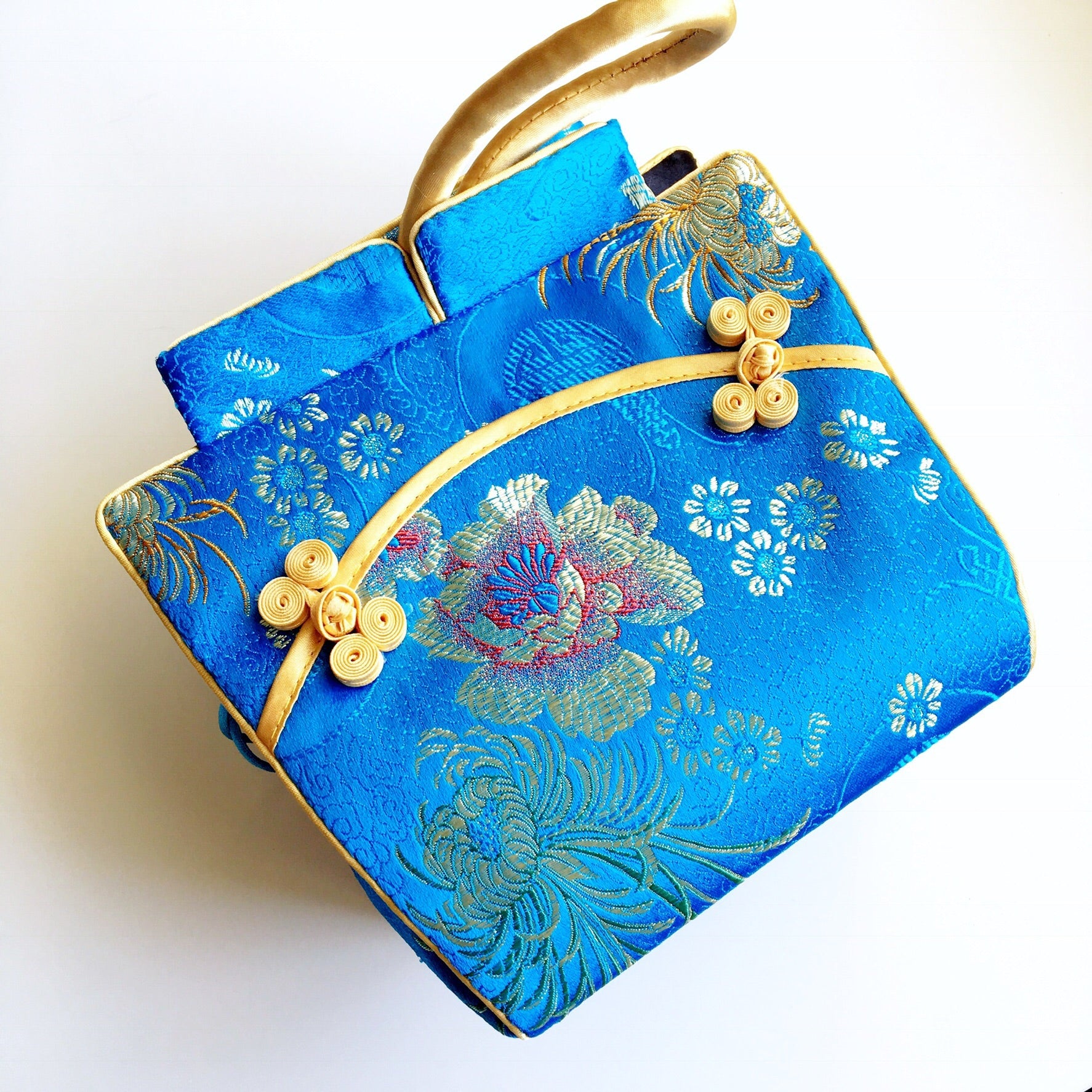 SILKY FLORAL HANDBAG BAG