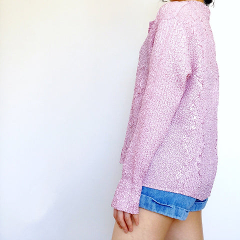 WRINKLE LONG SLEEVES OVERSIZED SHIRT TOP