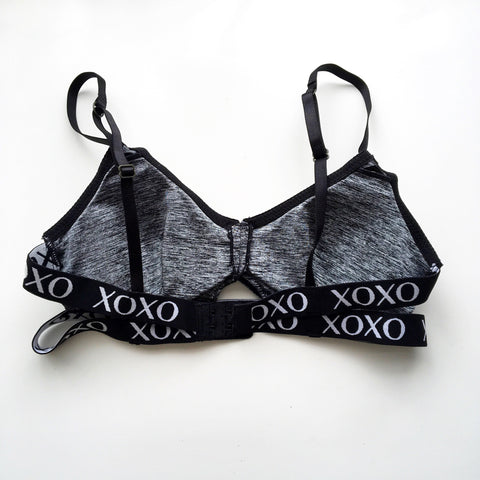 GREY GYM SPORT CROP BOOB BRA TOP