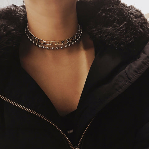 FAYA CHAIN CHOKER NECKLACE