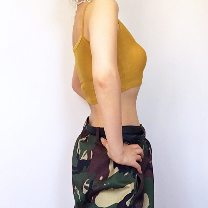 DRAGON STRETCHY CAMI CROP VEST TOP
